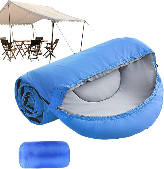 Lichtgewicht Slaapzak - Kampeerzak Wandelzak - Outdoor kamperen - Waterafstotend materiaal - 220 x 75 cm - Saffierblauw
