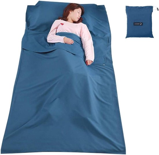 Lichtgewicht Slaapzak Liner - Reis Laken - Kamperen en Reizen - Ademend Polyester - 210 x 115 cm - Kleur 4