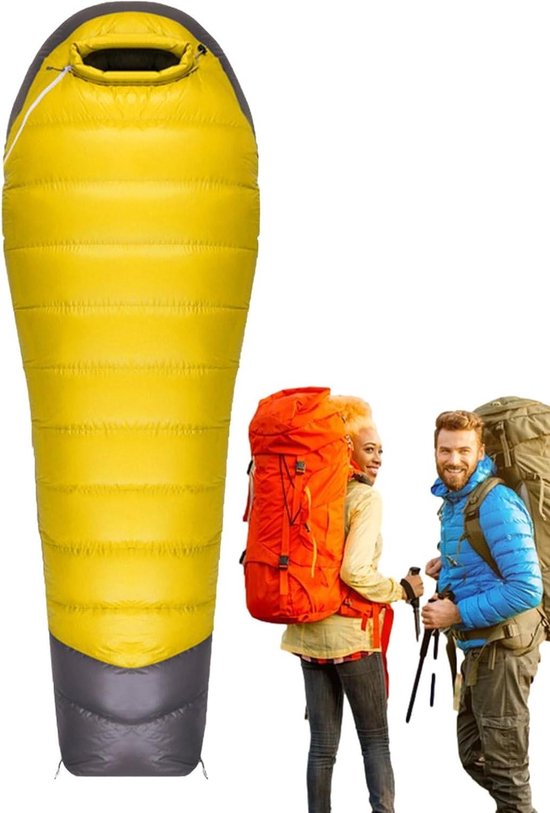 Lichtgewicht Slaapzak - Mummie model - Buiten slapen - Verbeterde isolatie - Tot 1.8m - Donkerbruin
