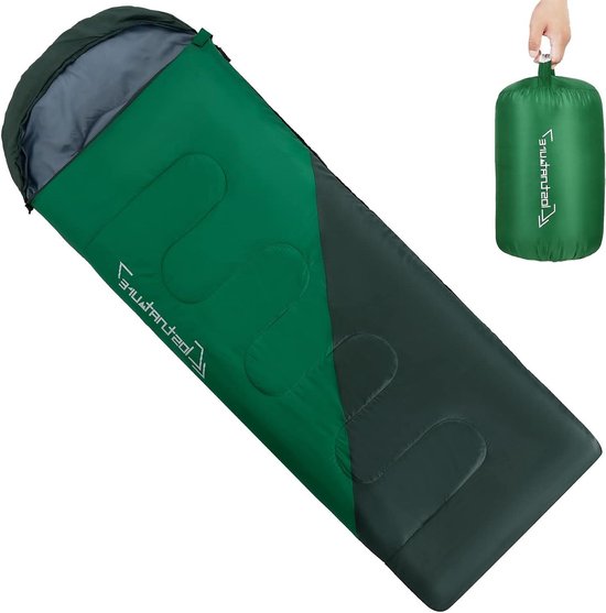 Lichtgewicht Slaapzak - Outdoor Slaapzak Kampeerslaapzak - Kamperen en Wandelen - Waterdicht en Ademend - 220 x 80 cm - Groen