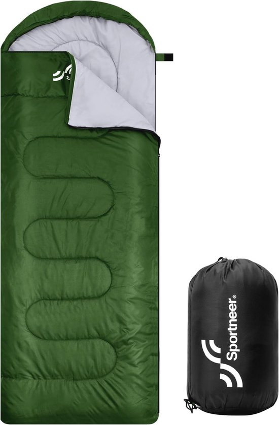 Lichtgewicht Slaapzak Voor Camping en Wandelen – 3-4 Seizoenen Comfortabel in Natuurlijk Garment van Merkloos