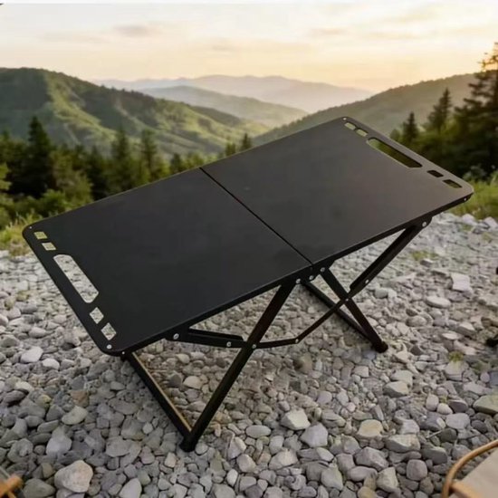 Lichtgewicht tactische tafel met verlengde rechthoekige poten 75*36*40 cm Geschikt voor kamperen in de buitenlucht opvouwbaar draagbaar voor picknicks en multifunctioneel gebruik op reis
