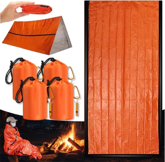 Lichtgewicht Thermische Nood-Slaapzak met Fluitje voor Outdoor en Survival