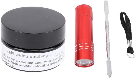 Lichtuithardende Stopverf - Reparatieset Klei - Modelbouw Reparatie - Vezelversterkt Composiet - 50g Kit - Wit