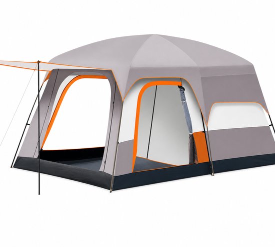Lifero Camping Tent - Kampeertent - Campingtent - Tent voor Buiten - Incl. Tentstokken & Haringen - Beige/Zand - 2-4 Personen
