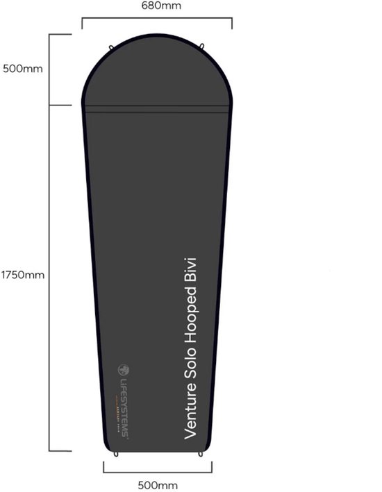 LifeSystems Venture Solo Hooped Bivi tent - compacte shelter - Grijs