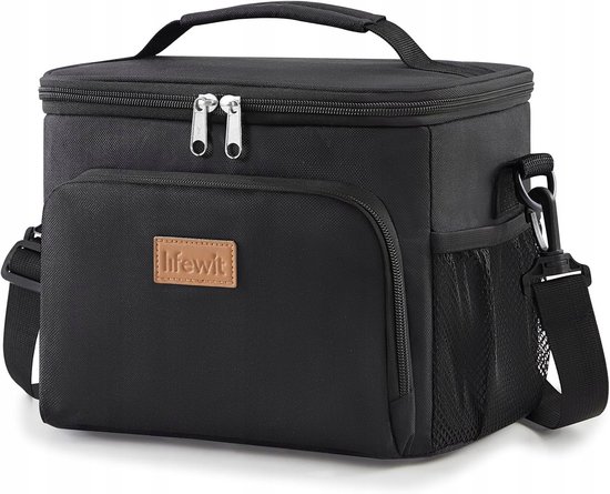 Lifewit Lunchtas 9L - Thermische Tas met Verstelbare Band - Zwart