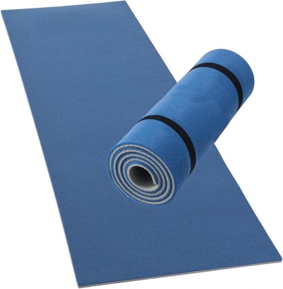 Ligmat Dubbellaags - Kampeermat Schuim - Buiten Ontspannen - Waterbestendig Polyethyleen - 210x70x1.3cm - Blauw van Merkloos