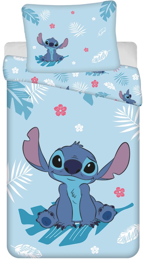 Lilo en Stitch dekbedovertrek Blauw 140 x 200 cm - 70 x 90 cm - katoen van Disney