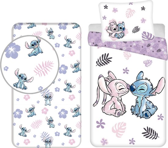 Lilo & Stitch Dekbedovertrek + Hoeslaken - Wit van Disney