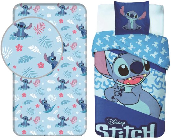 Lilo & Stitch dekbedovertrek + hoeslaken van Merkloos
