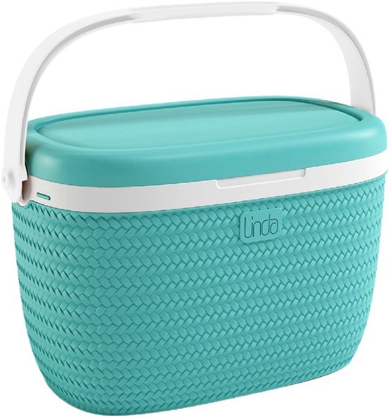 Linda Koelbox 18L Turquoise/Wit