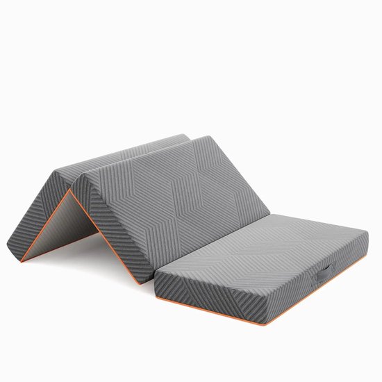 Linkforu – Comfortabel en Ondersteunend Opvouwbaar Matras – Logeerbed – Relax Zonnematras - Traagschuim matras Drievoudig – Ruimtebesparend - Draagbaar - Reizen – Kamperen - 90x200x15cm van Merkloos