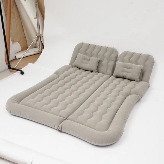 Linkforu - Luchtbed met Kussens – Opblaasbare Autobedset - voor Comfortabel Kamperen en Reizen – Geel –Zwart – Grijs