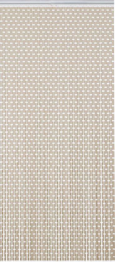 Liso Vliegengordijn - Hulzengordijn Beige Taupe - 92 x 209 cm van Merkloos