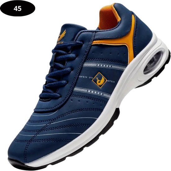 Livano Golfschoenen Heren - Sneakers - Golfkleding - Golfschoenen Antislip - Waterdicht - Golfen - Marineblauw 45 van Livano
