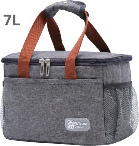 Livano Koelbox - Koeltas - Frigobox - Autokoelbox - Lichtgewicht - Coolbox - Wielen - Draagbaar - Grijs 7 Liter van Livano
