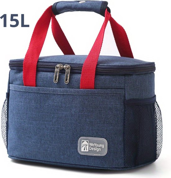 Livano Koelbox - Koeltas - Frigobox - Autokoelbox - Lichtgewicht - Coolbox - Wielen - Draagbaar - Marineblauw 15 Liter van Livano