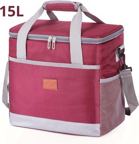 Livano Koelbox - Koeltas - Frigobox - Autokoelbox - Lichtgewicht - Coolbox - Wielen - Draagbaar - Rood 15 Liter van Livano