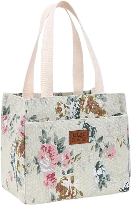 Livano Koeltas - Koelbox - Koelelementen - Coolbox - Auto - Lunchtas - Strand - Roze Bloemen van Merkloos