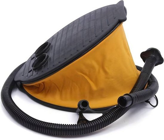 Livano Luchtbedpomp - OpblaaspompLucht Pomp - Luchtpomp - Camping Pomp - Zwart met Oranje van Merkloos