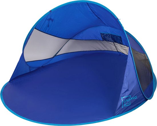LIVARNO Pop up strandtent | Strandtent pop up | Pop up tent | Anti UV 60 | Blauw | Inclusief draagtas van LIVARNO®