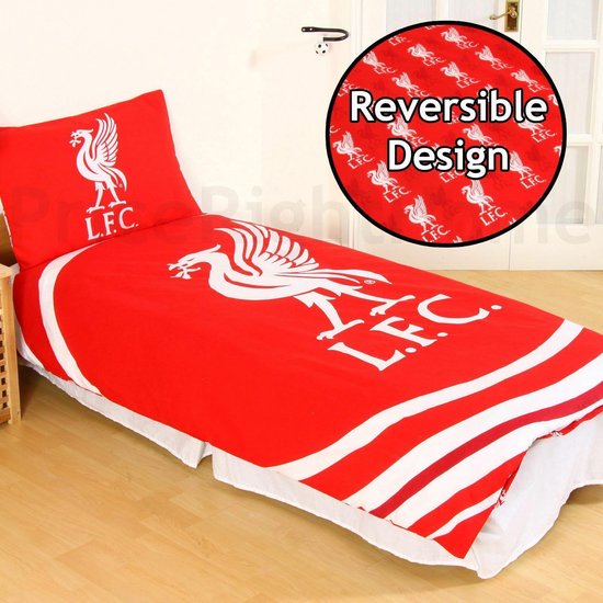 Liverpool FC - 1-Persoons dekbedovertrek - Reversible - Rood/Wit - 135 x 200 cm van Liverpool FC
