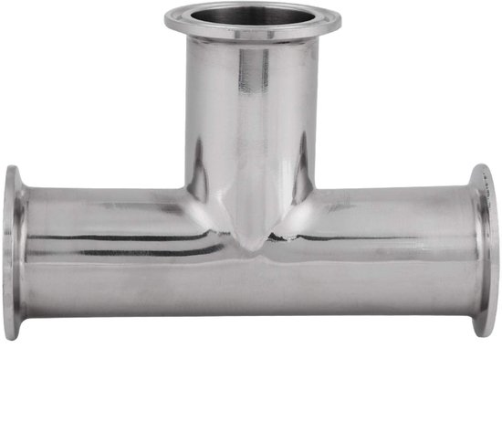 LIVIA HOME- Klem T-stuk 3-weg - Roestvrij Staal 304 - 38 mm Diameter - Sanitair Fitting - Corrosiebestendig - 90 Graden Aftakking - Sanitaire Fitting
