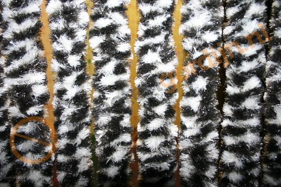 Living - Kattenstaart - 100x230 cm - Antraciet/Wit