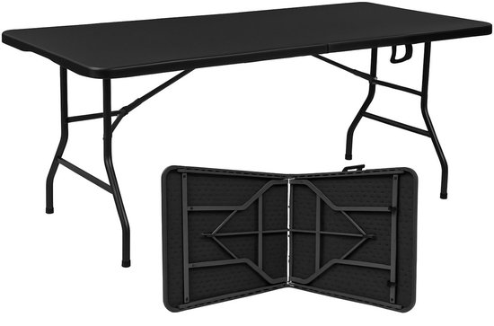 Livista® Klaptafel - Inklapbare Tafel - 120 x 60 cm - Vouwtafel - Antislip en Weerbestendig - Zwart