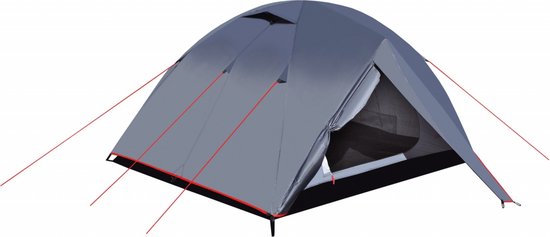 LOAP Trend 3 tent - 3 personen - ripstop - waterdicht - grijs van Merkloos