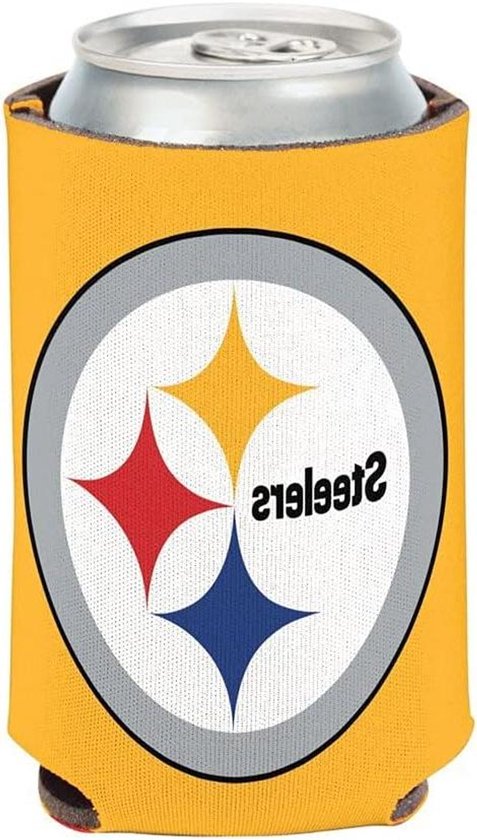 Logo Kan Koeler - Blikhouder Neopreen - Dranken Koel Houden - Vouwt Plat - 12 Ounce - Pittsburgh Steelers