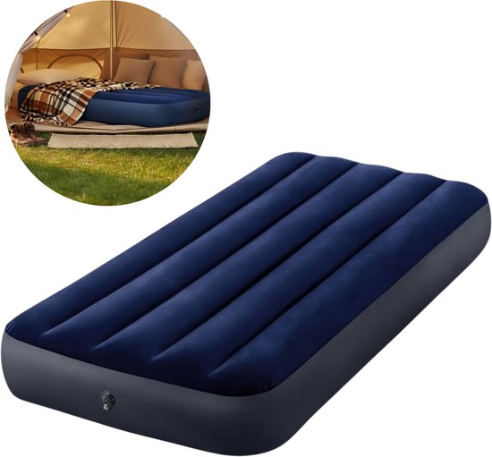 Lomera 1 Persoons Luchtbed - Luchtmatras 1 Persoons - Opblaasbed 1 Persoons - Luchtbed - Luchtmatras - Opblaasbed - Opblaasmatras - Luchtbed Camping - Luchtbed Binnen van Merkloos