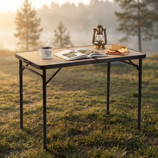 Lomera Campingtafel Inklapbaar - Opklapbaar - Hoogte Verstelbaar - Klaptafel - Kampeertafel - Picknicktafel - Opvouwbaar - Vouwtafel - Draagbaar - Met Draagtas - Tuintafel - Buitentafel - Koffietafel - Bijzettafel Buiten - Balkontafel van Merkloos