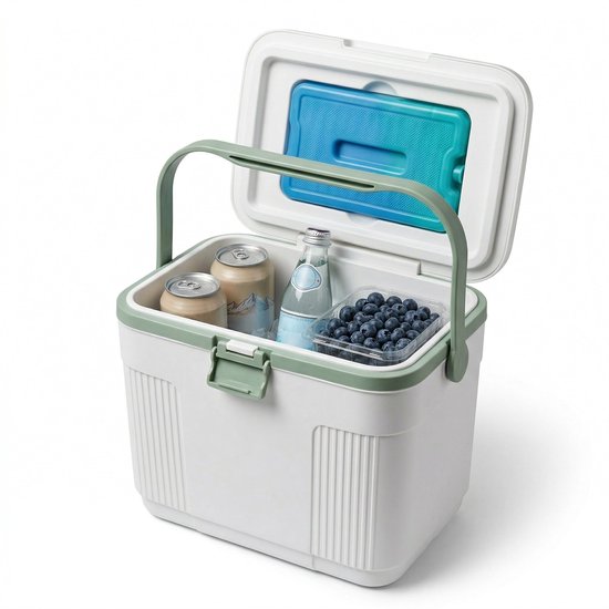 Lomera Koelbox Klein met Koelelement - Draagbaar voor Picknick en Camping - Koelkist - Strand - Outdoor - Frigobox - Vakantie - Festival - Tuin - Buitenleven - Thermobox - Isolatie - Dagje Uit - Auto - Compact - Reizen - BBQ - Zomer van Lomera