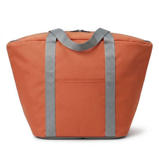 Lomera Koeltas - Koeltas Oranje - Koeltas met Rits - Koeltas met Voorvak - Koeltas Boodschappen - Boodschappentas Koeltas - Koeltas Picknick - Koeltas Strand - Koeltas Groot - Koeltasje van Merkloos