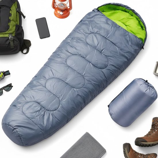 Lomera Mummy Slaapzak - Slaapzak Volwassenen - Slaapzak Kamperen - Zomerslaapzak - Lichtgewicht Slaapzak - Compacte Slaapzak - Slaapzak Met Capuchon - Slaapzak Festival - Slaapzak Backpacken - Slaapzak Wandelen van Merkloos