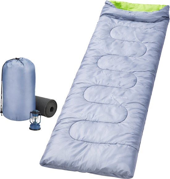 Lomera Slaapzak Envelop - Slaapzak Dekenmodel - Zomerslaapzak - Slaapzak Volwassenen - Slaapzak 1 Persoons - Camping Slaapzak - Festival Slaapzak - Lichtgewicht Slaapzak - Compacte Slaapzak - Slaapzak Als Deken - Grijze Slaapzak van Merkloos