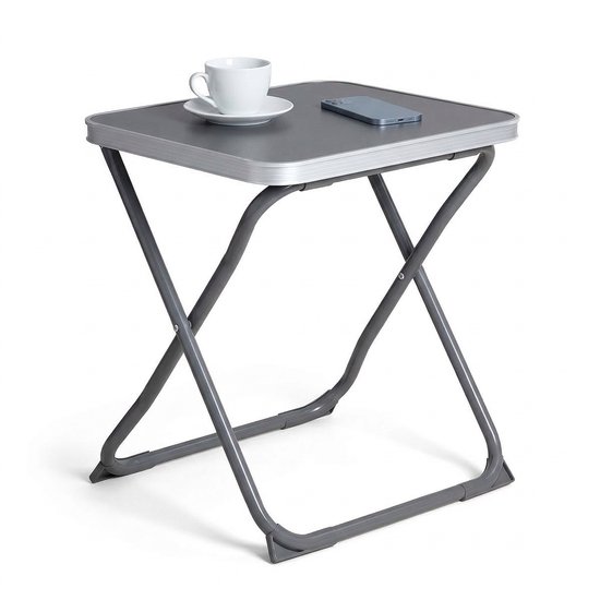 Lomera Vouwkruk met Tafelblad - Campingkruk - Viskruk - Opvouwbaar - Campingstoel - Bijzettafel - Kampeerkruk - Klapkruk - Visstoel - Inklapbaar - Vouwkrukje - Camping Krukje - Kampeermeubel - Oplegblad van Merkloos