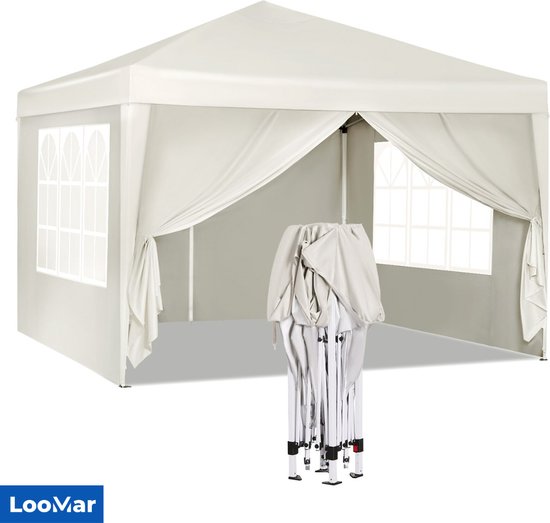 LooMar Party Tent - Feesttent - Camping Tent - Paviljoen - Pop up tent - Opvouwbaar - Waterdicht - 3x3 van Merkloos