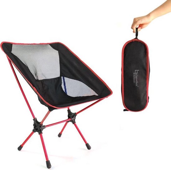 Lopoleis® Campingstoel - Campingstoel opvouwbaar - Visstoel - Vouwstoel - Strandstoel - Inklapbaar - Lichtgewicht - Outdoor Stoel - 890 gram van Lopoleis