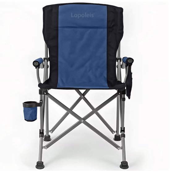 Lopoleis® Campingstoel – Klapstoel – Campingstoel opvouwbaar – Visstoel – Vouwstoel – Strandstoel – Inklapbaar – Lichtgewicht – Outdoor Stoel – Blauw
