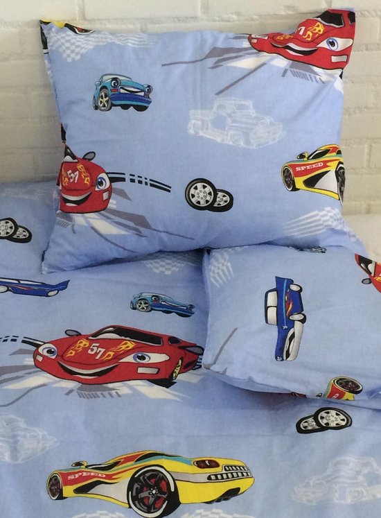 Lotte & Julius Peuterdekbedovertrek - 120 x 150 cm - Auto van Merkloos