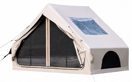 Loushops - Tent - Kampeertent - Camping tent - Slaaptent - Draagbaar - Opblaasbaar - Met ramen - 300 x 210 x 200cm - Wit