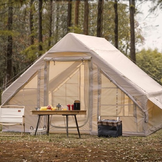 Lovue - Campingtent voor 4 personen, opblaasbare tipitent voor buiten, pop-up tent, opblaasbare tent, snelle montage binnen 2 minuten, campingluxe tent, 6,3 vierkante meter van Lovue