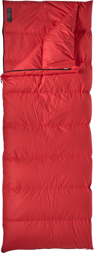 LOWLAND OUTDOOR® Donzen slaapzak - Companion Economy - 210x80 cm - Rood van LOWLAND OUTDOOR