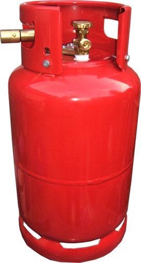 LPG Gasfles 27L - hervulbaar met vulnippel - voor caravan/camper - rood van Merkloos