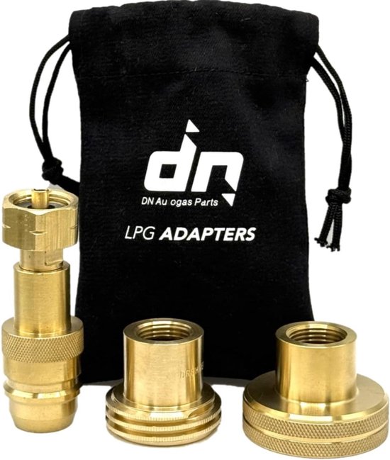 LPG GPL 21.8mm gasfles navuladapter set - M22 ACME en EURONOZZLE - veilig vullen van gasflessen - inclusief draagtas - ShopVlot