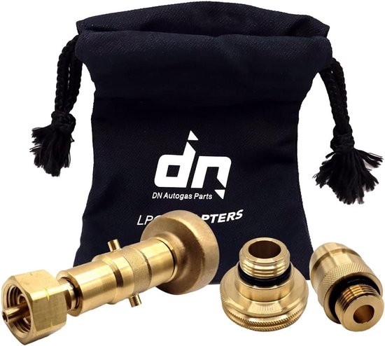 LPG GPL Gas Cylinder Flush Adapter Set M22 for All Europe ACME SChotel EURONOZZLE Bayonet with Bag - ShopVlot
