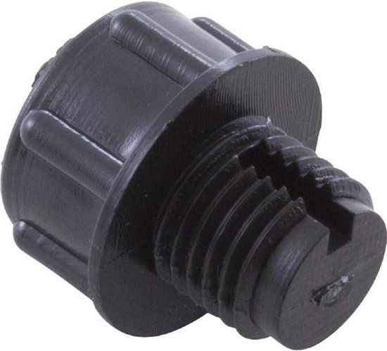Lucht Ontluchting Plug - Ontluchtingsventiel Zwembad - Zwembad Onderhoud - Hoogwaardig Kunststof - 2.54 cm - Zwart